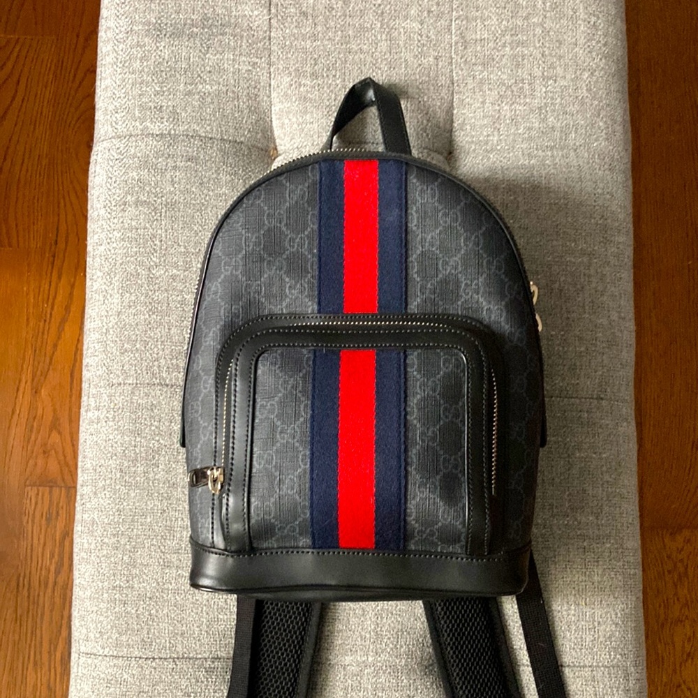 Gucci Ophidia Backpack GG Coated Canvas- Small